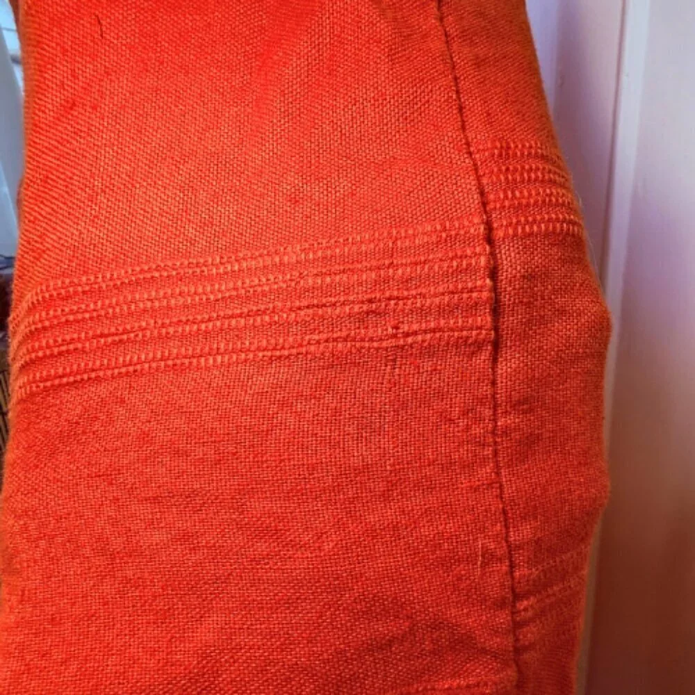 FREE PEOPLE The Simple Life Orange Peach Linen-Blend Maxi Dress Size M - Picture 12 of 12